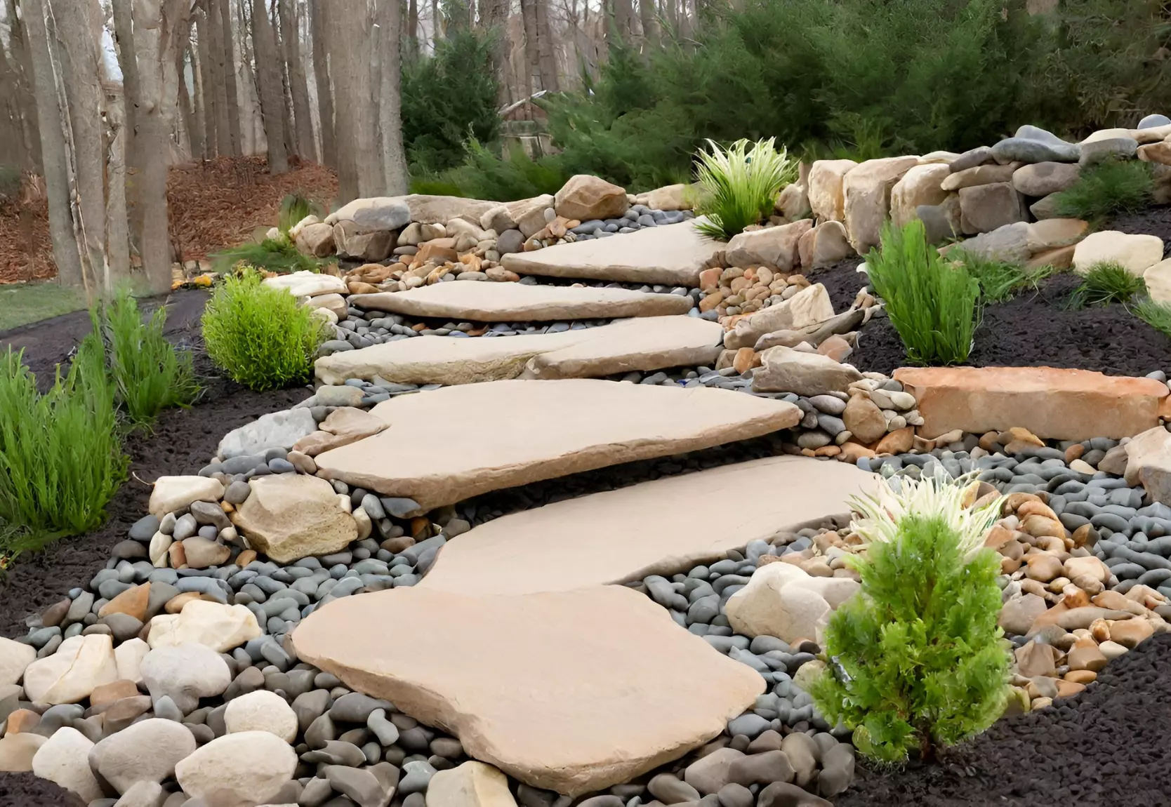 21 Best Landscape Ideas With Rocks For Your Garden